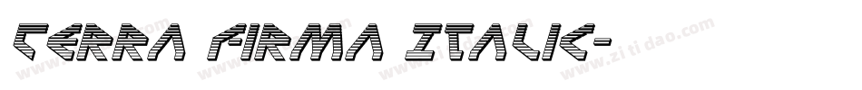 Terra Firma Italic字体转换